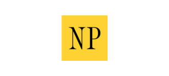 National Post Lettres N et P sur fond jaune